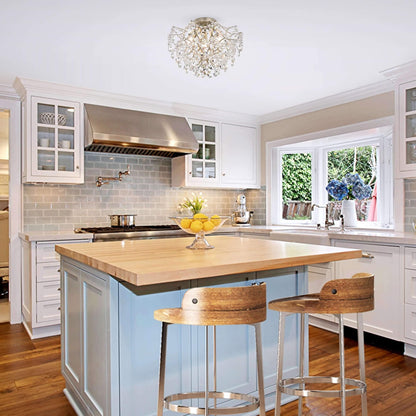 Dalia Elegante lampada da soffitto a 3 luci in cristallo per interni