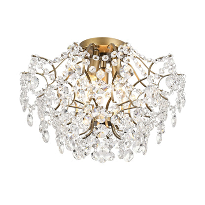 Dalia Elegante lampada da soffitto a 3 luci in cristallo per interni
