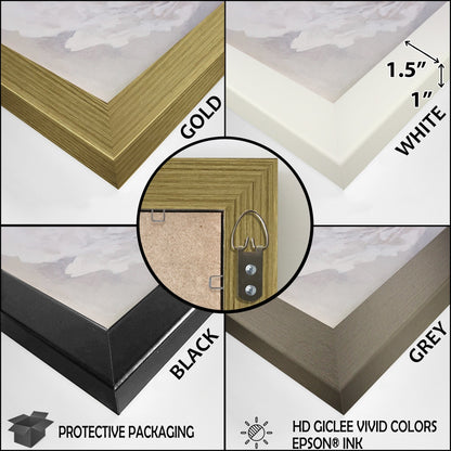 Designart Beige Botanical Impressions III Abstract Botanicals Stampa artistica su tela incorniciata