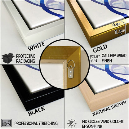 Designart Bianco e Nero Tranquillità Unleashed III Set di 3 quadri con cornice in marmo astratto per l'arredamento dell'ufficio