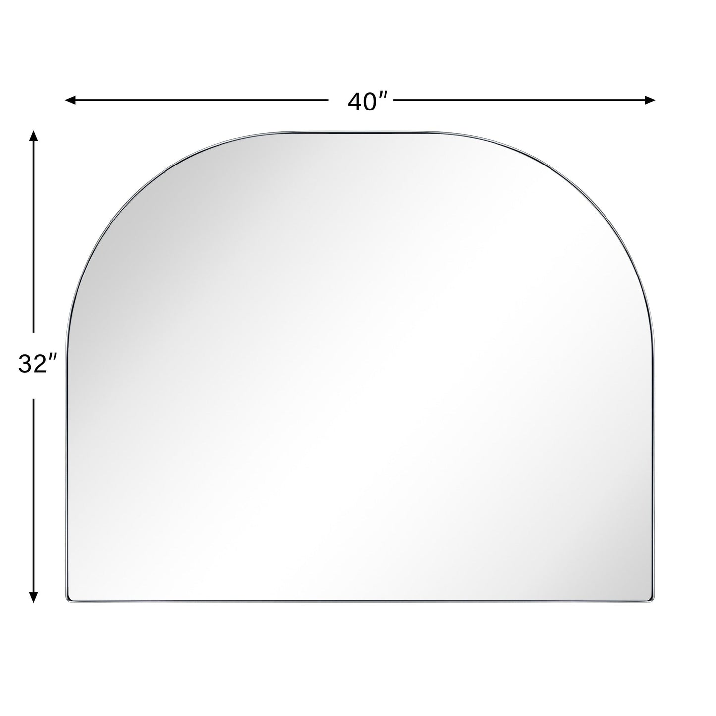 Specchio ad arco grande Dezerae TEHOME per camino, 40'' L x 32'' H