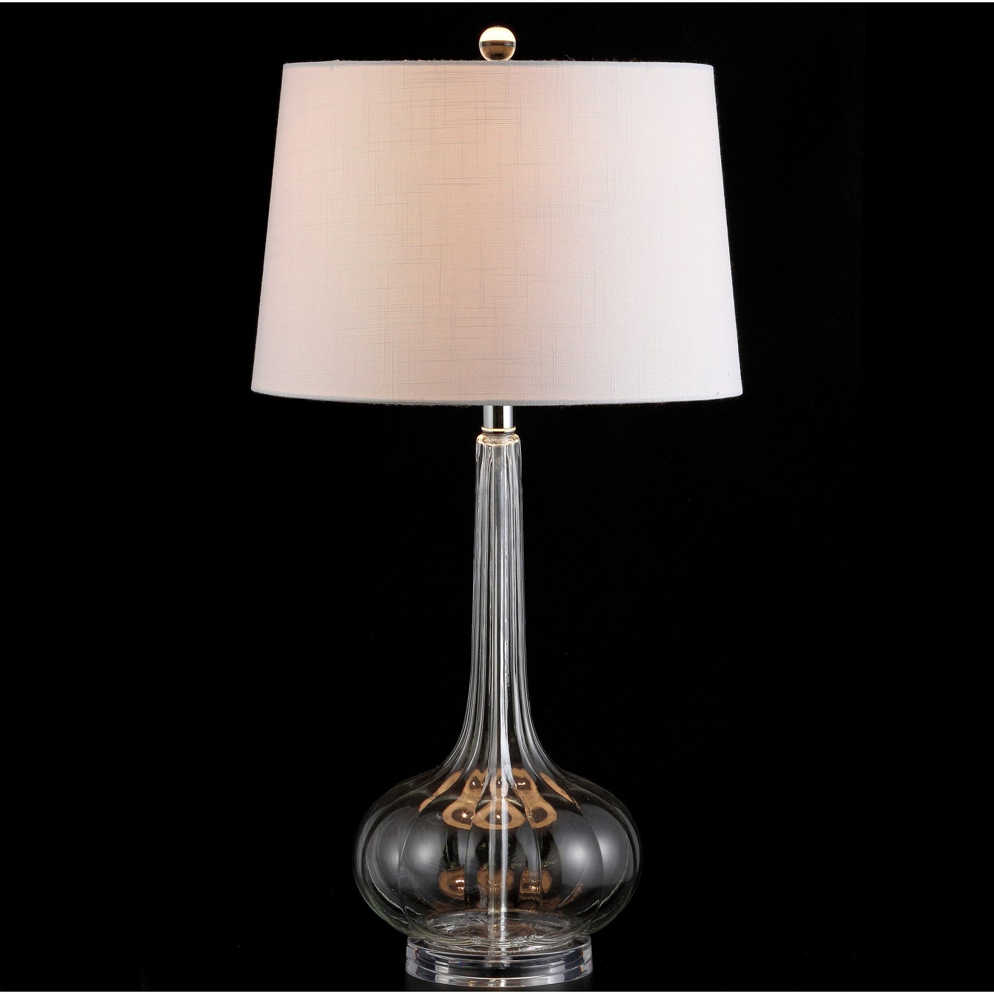 Lampada da tavolo a LED a forma di goccia in vetro Diamante 28.5, rosa (set da 2) di JONATHAN Y