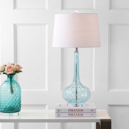 Lampada da tavolo a LED a forma di goccia in vetro Diamante 28.5, rosa (set da 2) di JONATHAN Y