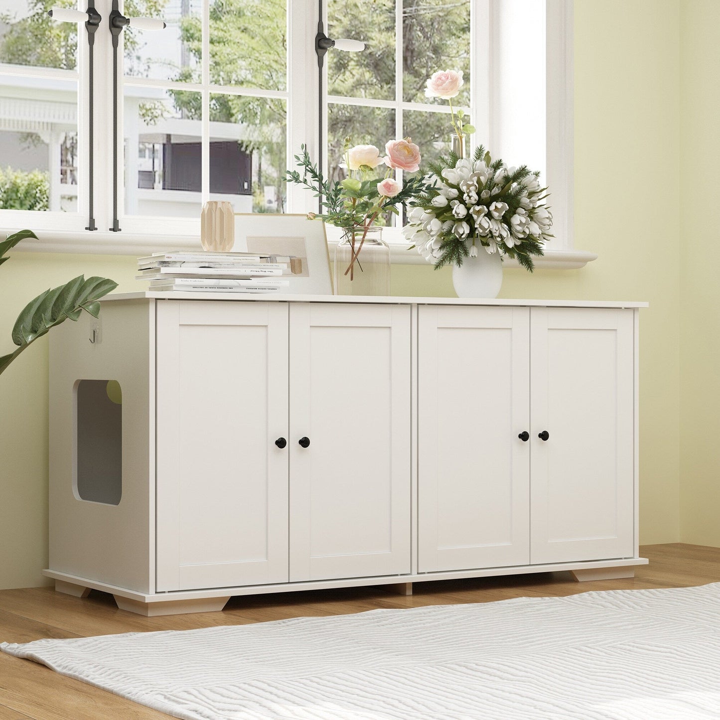 Mobiletto per nascondere la lettiera per gatti, per il bagno e la privacy degli animali domestici