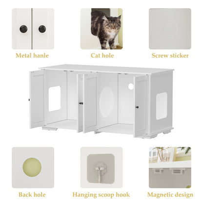 Mobiletto per nascondere la lettiera per gatti, per il bagno e la privacy degli animali domestici