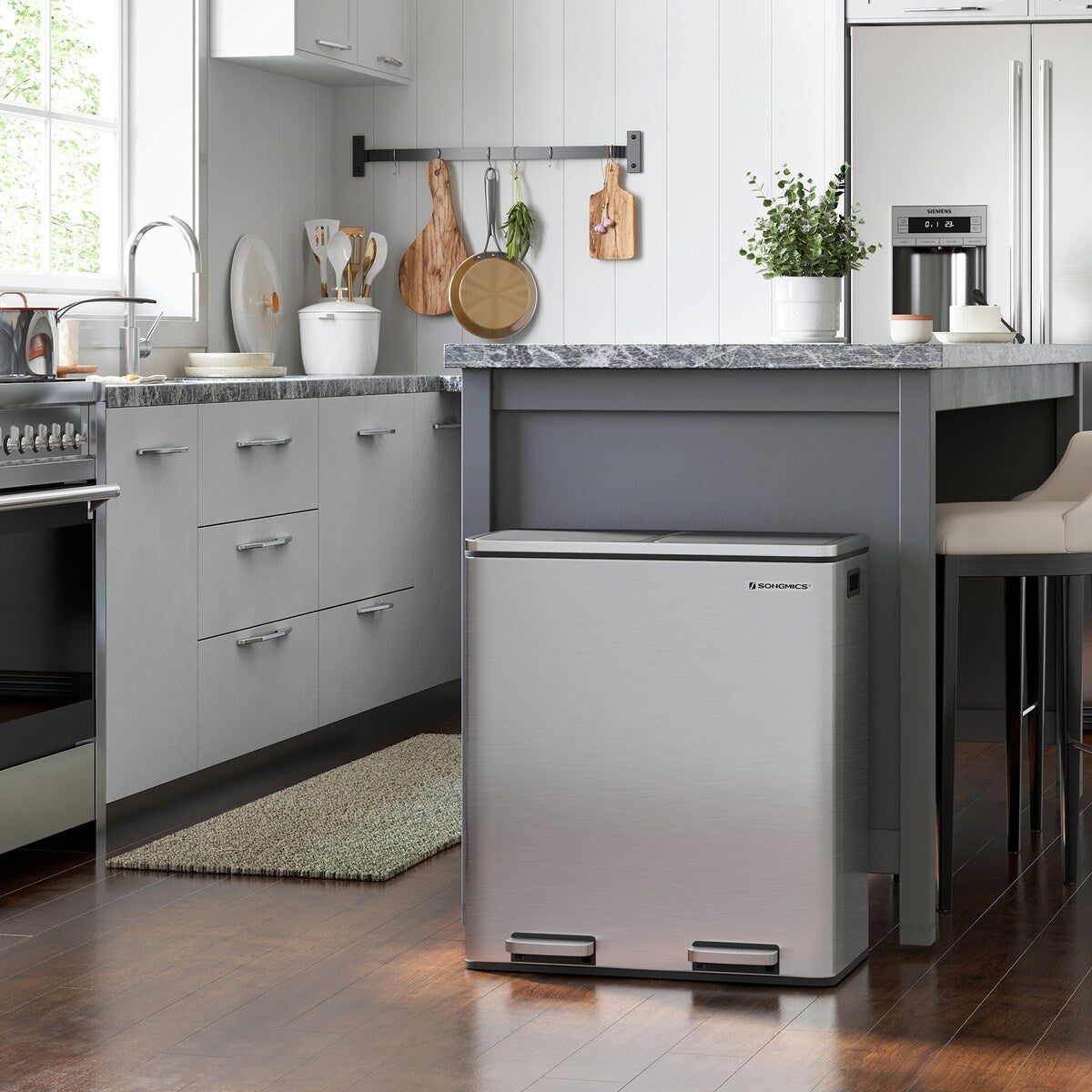 Doppio cestino, 2 bidoni della spazzatura da 8 galloni