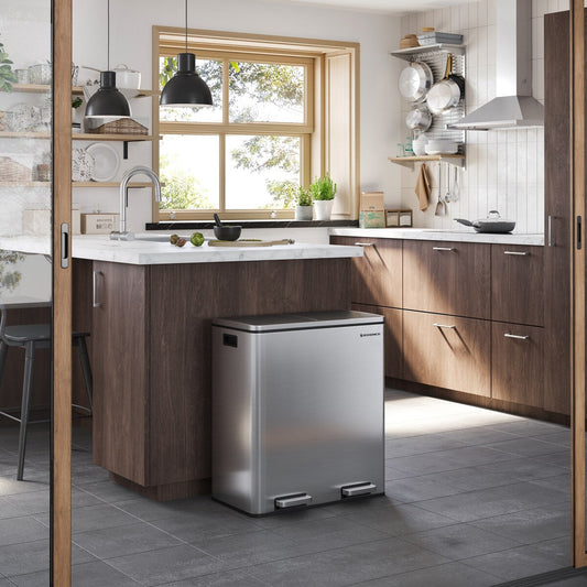 Doppio cestino, 2 bidoni della spazzatura da 8 galloni