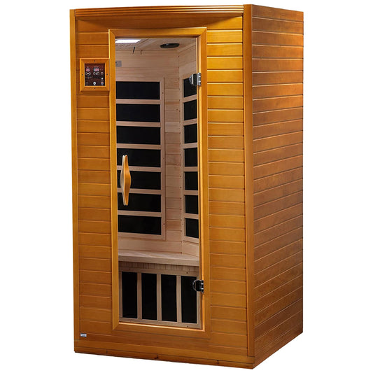 Sauna a infrarossi lontani a basso campo elettromagnetico Dynamic Saunas Andora per 2 persone, in legno di cicuta canadese