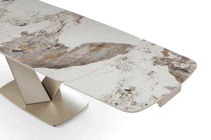 Tavolo da pranzo in ceramica Niah da 110 pollici