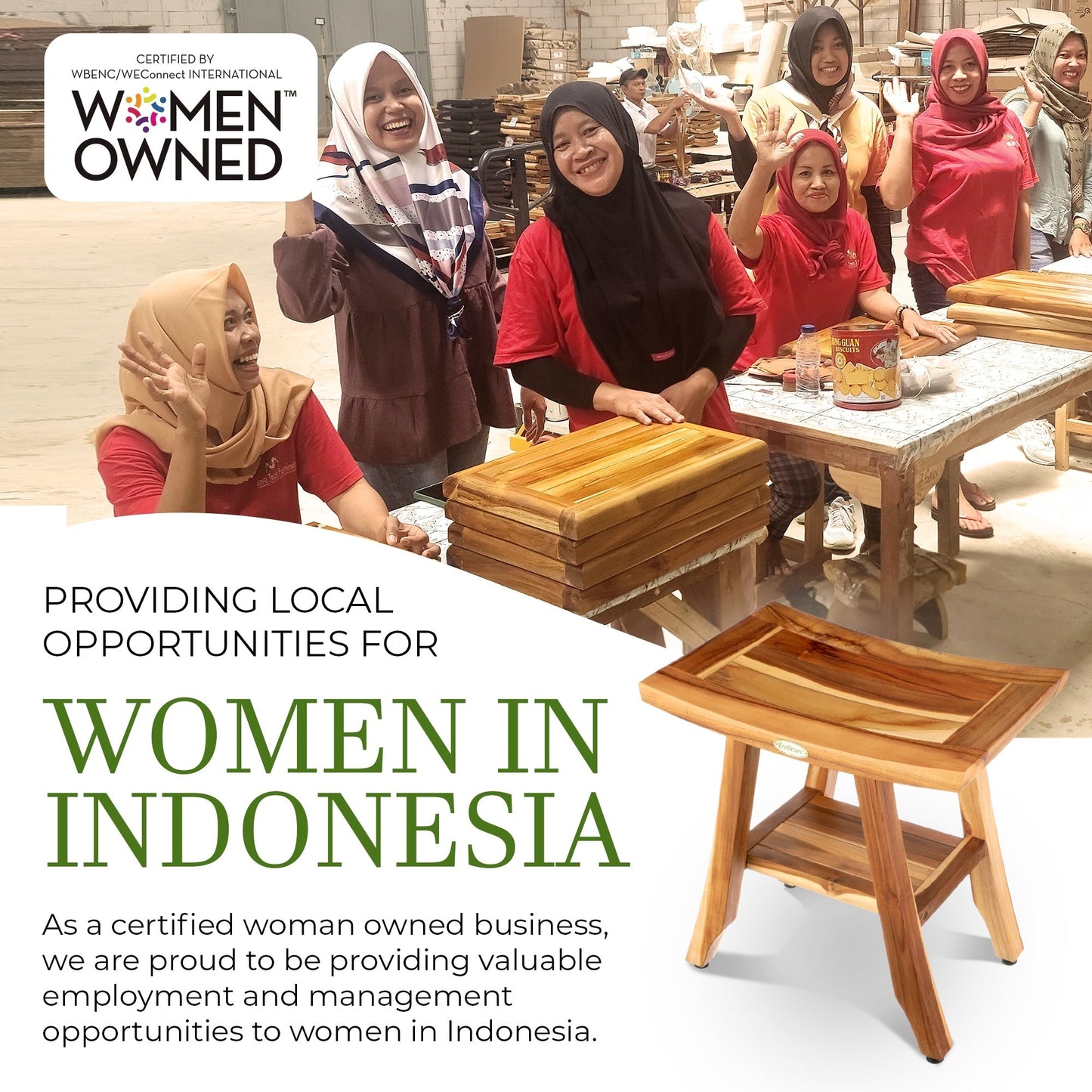 EcoDecors, panca, sgabello da doccia, sedile da doccia, sedia da doccia per doccia interna, panca piccola, panca da doccia in teak, poggiapiedi da doccia