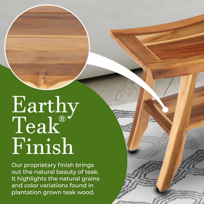 EcoDecors, panca, sgabello da doccia, sedile da doccia, sedia da doccia per doccia interna, panca piccola, panca da doccia in teak, poggiapiedi da doccia