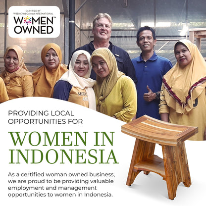 EcoDecors, Serenity, Panca da doccia in teak, Sgabello da doccia in teak, Panca angolare da doccia in teak, 18 pollici, con ripiano