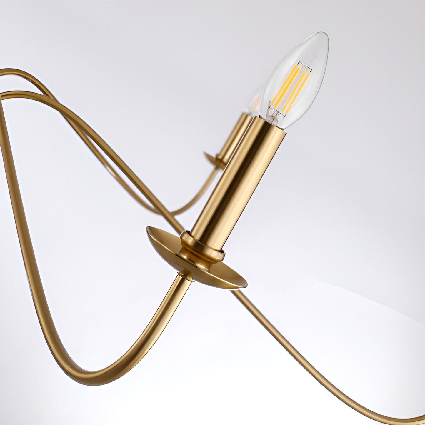 Lampadario minimalista francese classico a 6 luci con illuminazione a candela