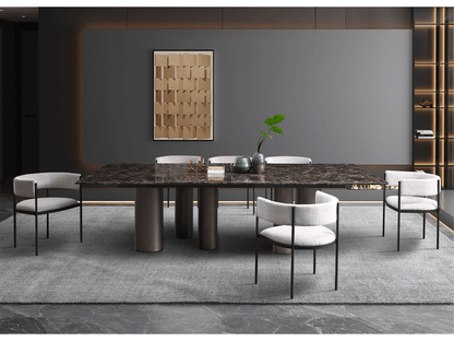 Tavolo da pranzo Hightower in bronzo nero