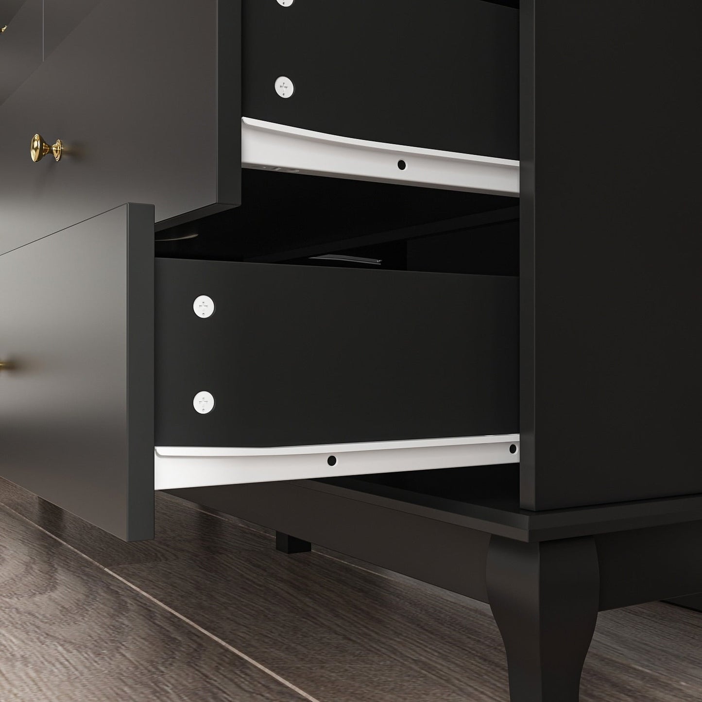 Cassettiera doppia a 10 cassetti per camera da letto, cassettiera bianca, ampia capacità di archiviazione