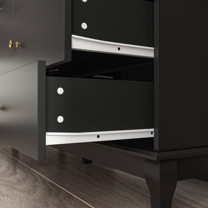 Cassettiera doppia a 10 cassetti per camera da letto, cassettiera bianca, ampia capacità di archiviazione