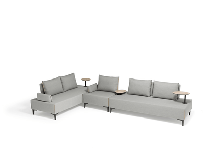 Sedia bassa Helvius con tavolo