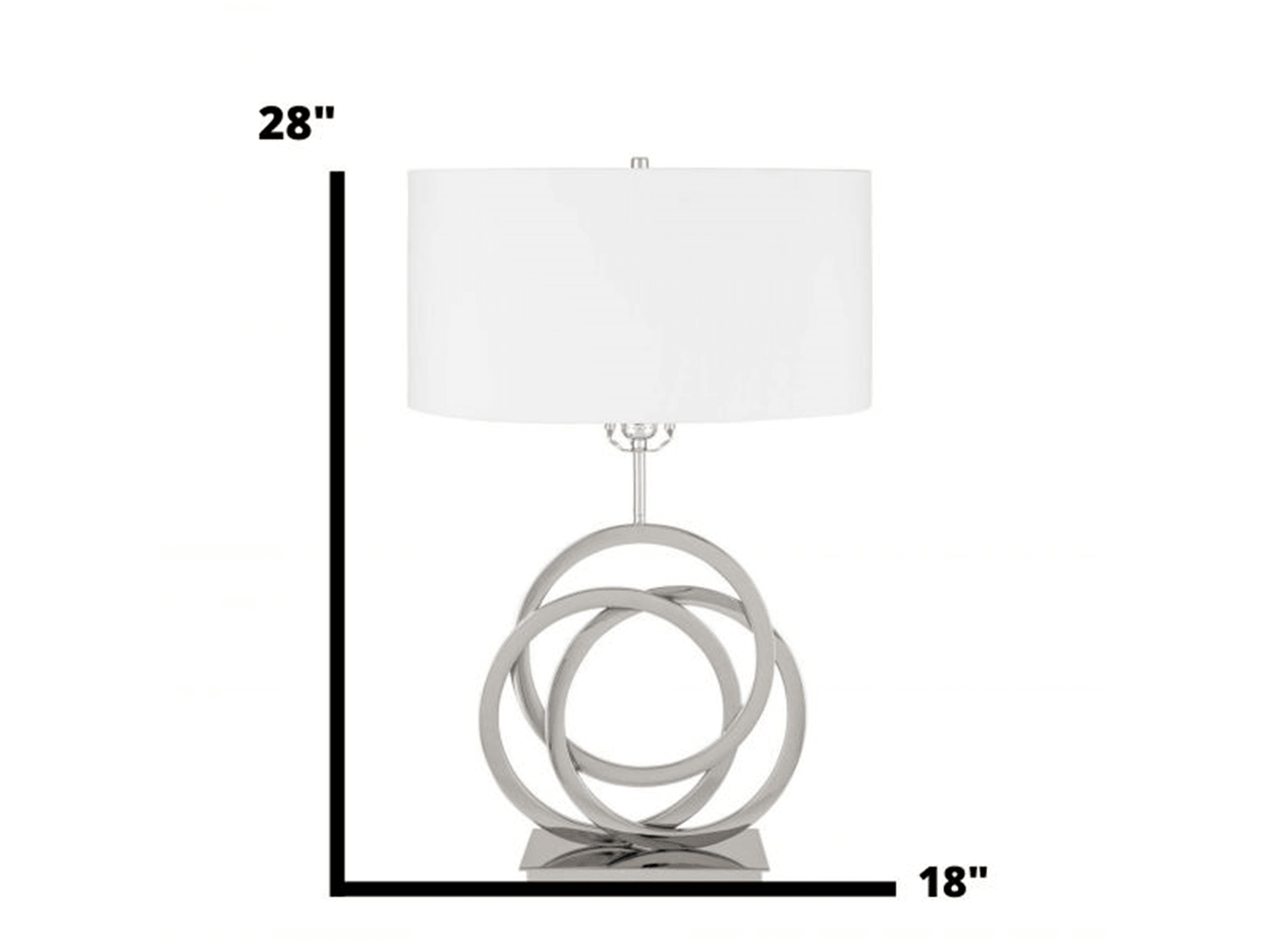 Lampada da tavolo Lana con porta USB cromata