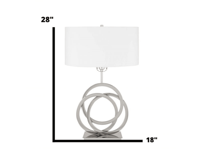 Lampada da tavolo Lana con porta USB cromata