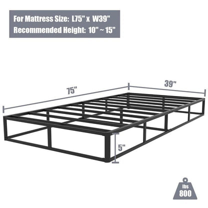 Molla in metallo a basso profilo da 5 pollici, struttura robusta con copertura grigia