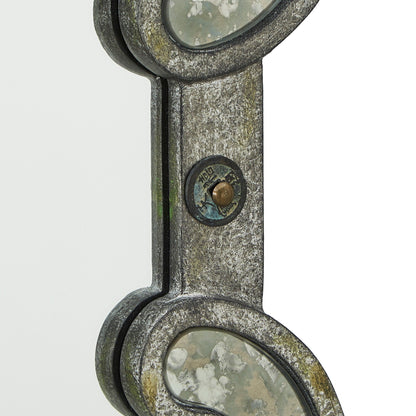 Specchio da parete Fantina con pannelli in argento antico di iNSPIRE Q Classic