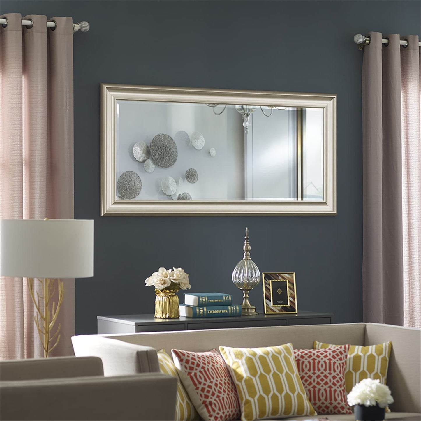 Specchio da terra a figura intera con cornice - Grande specchio rettangolare da terra, specchio a figura intera per camera da letto e spogliatoio