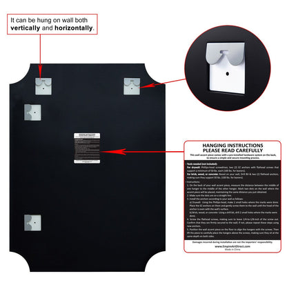 Specchio da parete rettangolare senza cornice, smussato, per bagno, toeletta, camera da letto, con 1 bordo smussato - Trasparente