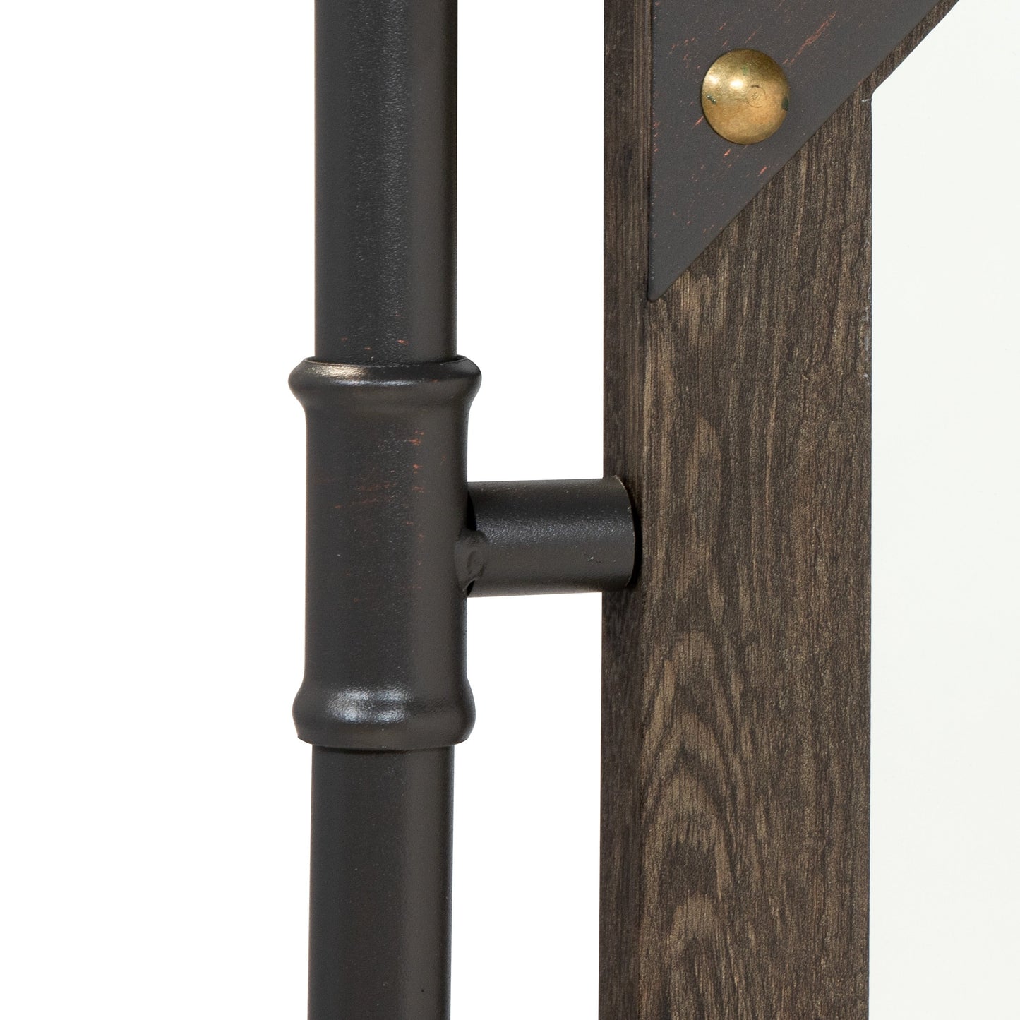 Specchio da parete sospeso in metallo Revo Industrial da 31 pollici di Furniture of America