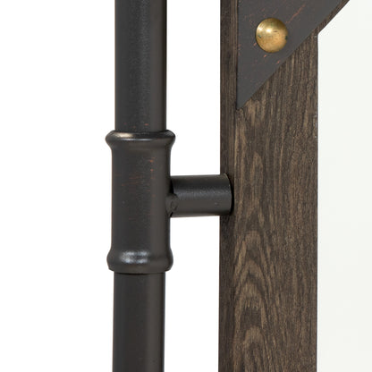 Specchio da parete sospeso in metallo Revo Industrial da 31 pollici di Furniture of America