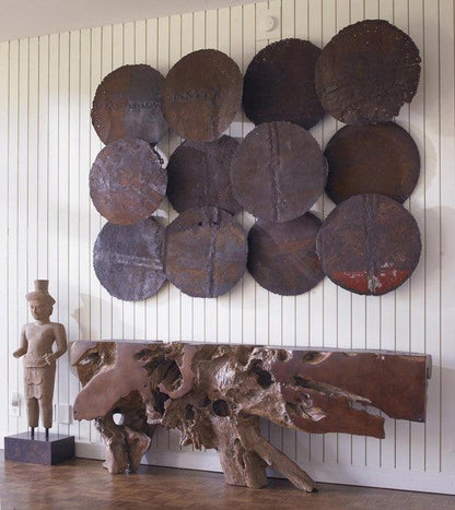 Consolle Freeform in foglia argento