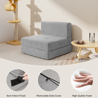 Poltrona trasformabile 3 in 1, sedia pieghevole, letto pieghevole