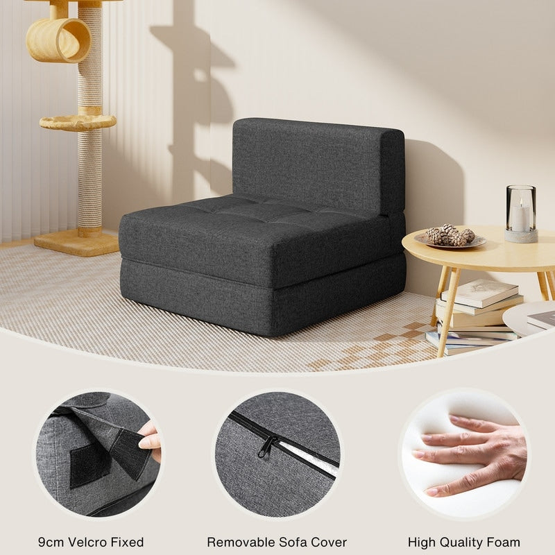 Poltrona trasformabile 3 in 1, sedia pieghevole, letto pieghevole