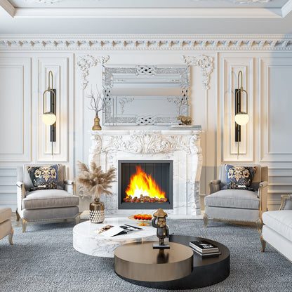 Specchio da parete con motivo a diamante Glam Crystal Accent