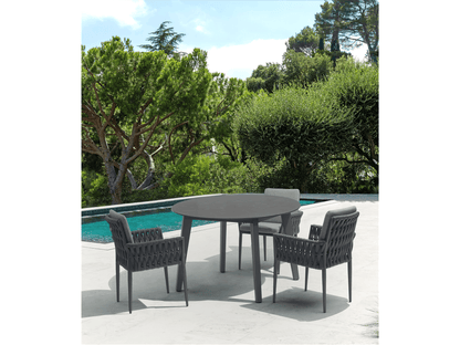 Sedia da pranzo Ayla in grigio scuro