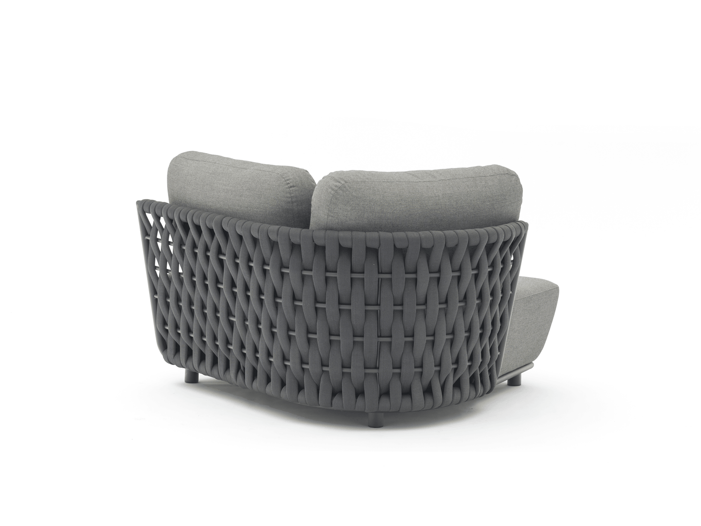 Sedia curva Ayla in grigio scuro