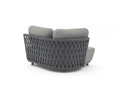 Sedia curva Ayla in grigio scuro