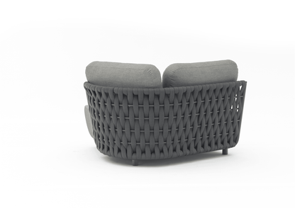 Sedia curva Ayla in grigio scuro