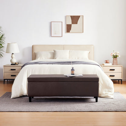 Pouf contenitore rettangolare imbottito 50,3 x 17,50 x 18 in similpelle