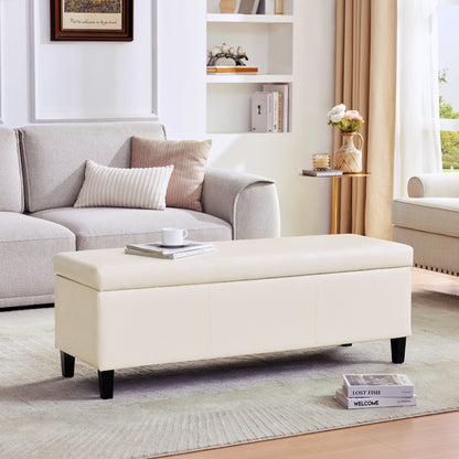 Pouf contenitore rettangolare imbottito 50,3 x 17,50 x 18 in similpelle