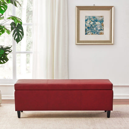 Pouf contenitore rettangolare imbottito 50,3 x 17,50 x 18 in similpelle