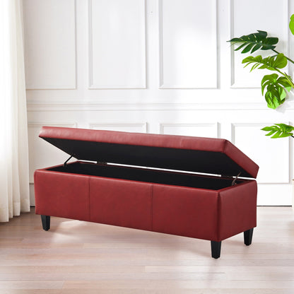 Pouf contenitore rettangolare imbottito 50,3 x 17,50 x 18 in similpelle