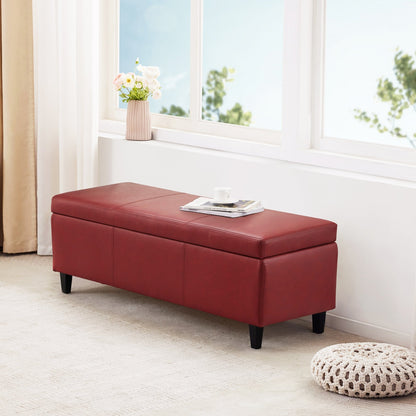 Pouf contenitore rettangolare imbottito 50,3 x 17,50 x 18 in similpelle