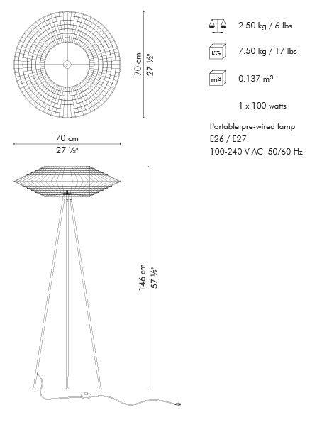 LAMPADA A TREPPIEDE CON DISCO HALO