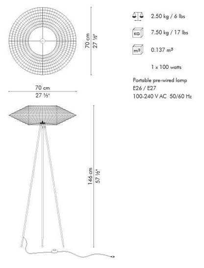 LAMPADA A TREPPIEDE CON DISCO HALO