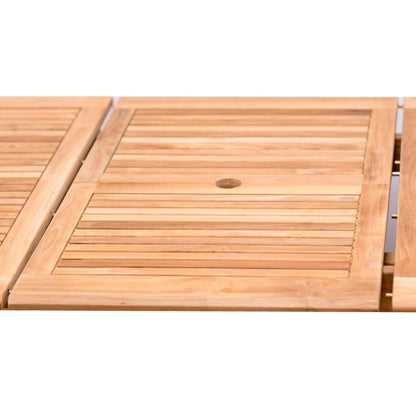 Set da pranzo per esterni Amazonia da 11 pezzi in legno di teak certificato FSC - 10 posti a sedere - 11 pezzi