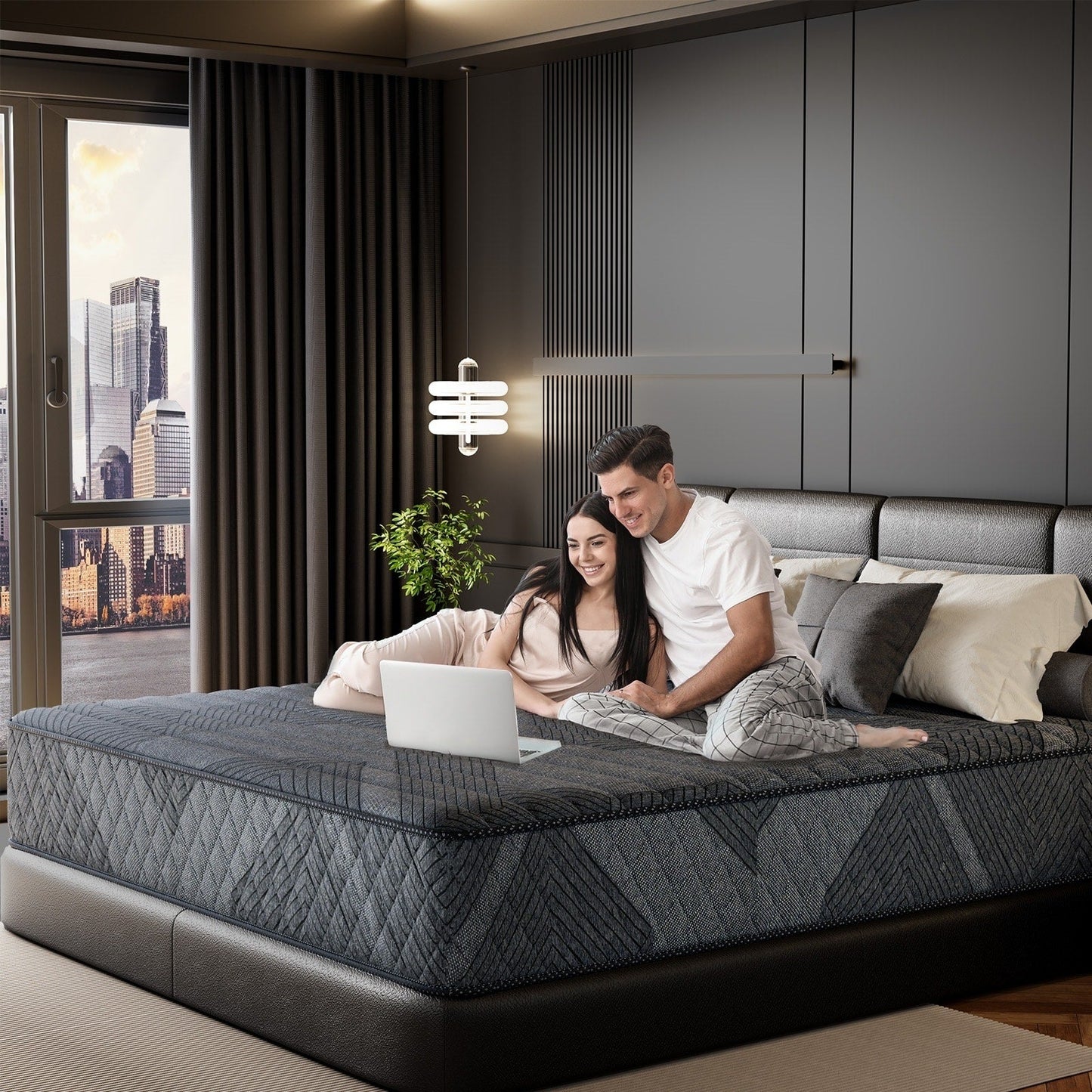 Materasso traspirante rinfrescante SweDrea Plush Hybrid Memory Foam da 8/12 pollici con CertiPUR-US, SGS e OEKO-TEX