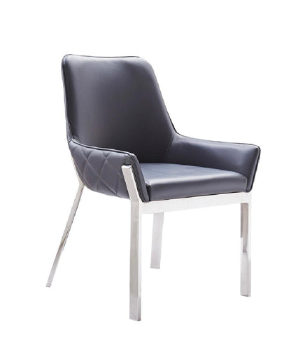 Sedia da pranzo Venice in grigio scuro (set da 2)