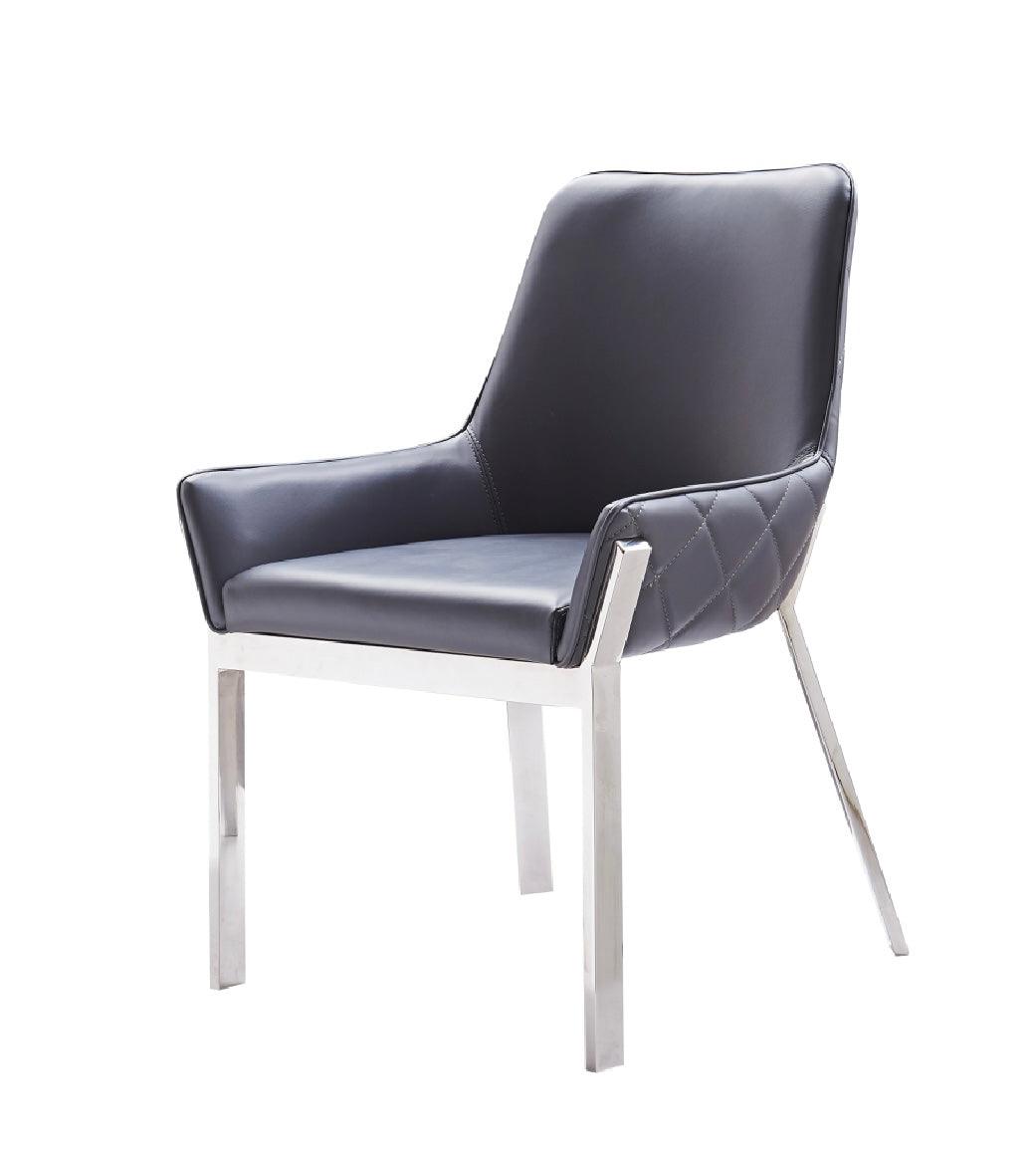 Sedia da pranzo Venice in grigio scuro (set da 2)