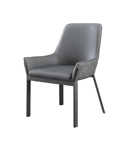 Sedia da pranzo Venice in grigio scuro (set da 2)