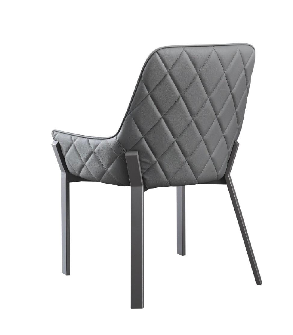 Sedia da pranzo Venice in grigio scuro (set da 2)